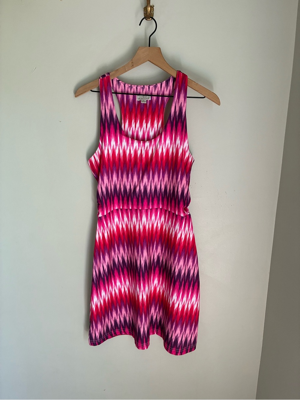 Tehama Hot Pink Athleisure Tennis Dress Preppy Size Small